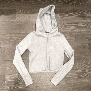 Brandy Melville grey full zip jacket size S